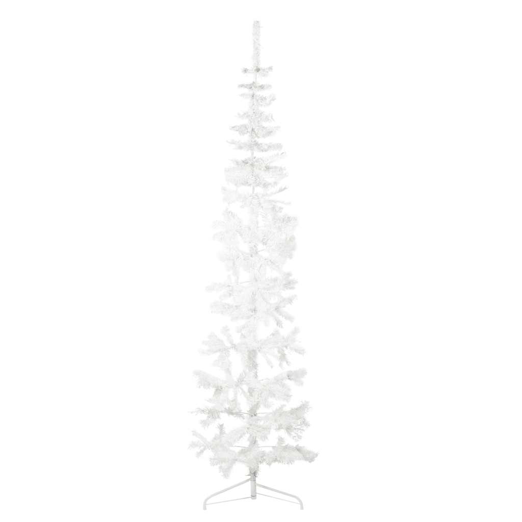 Künstlicher Halb-Weihnachtsbaum Mit Ständer Schlank Weiß