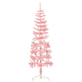Künstlicher Halb-Weihnachtsbaum Mit Ständer Schlank Rosa