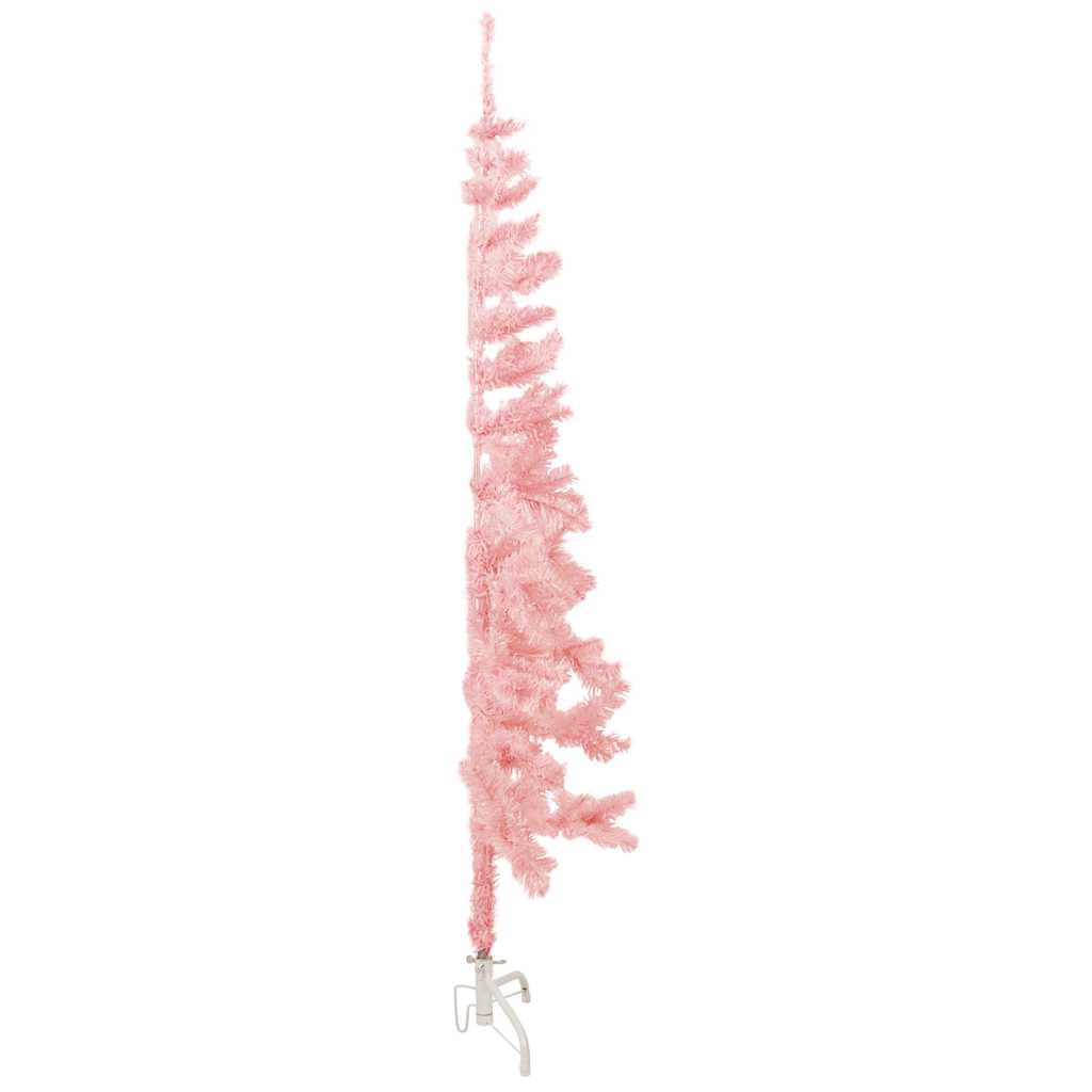 Künstlicher Halb-Weihnachtsbaum Mit Ständer Schlank Rosa
