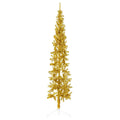 Künstlicher Halb-Weihnachtsbaum Mit Ständer Schlank Gold