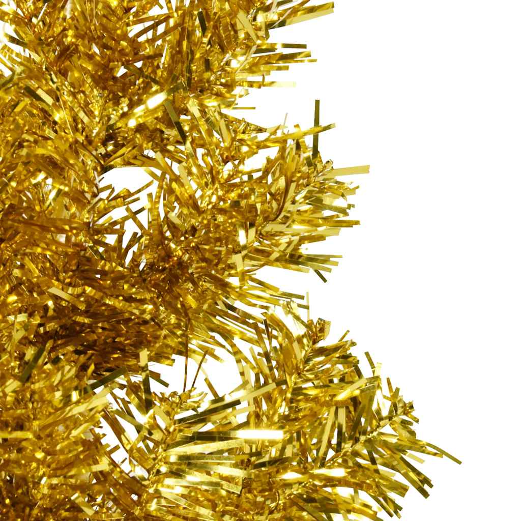 Künstlicher Halb-Weihnachtsbaum Mit Ständer Schlank Gold