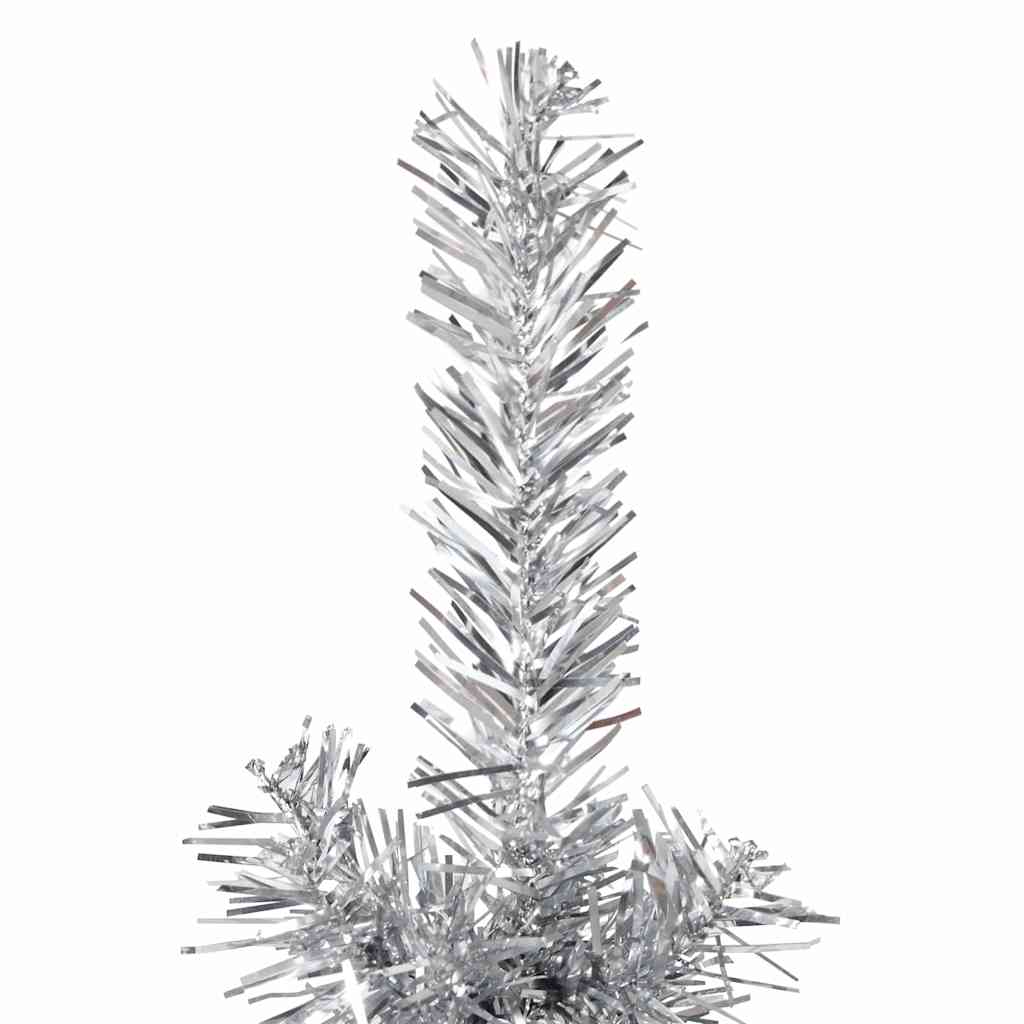 Künstlicher Halb-Weihnachtsbaum Ständer Schlank N Silber