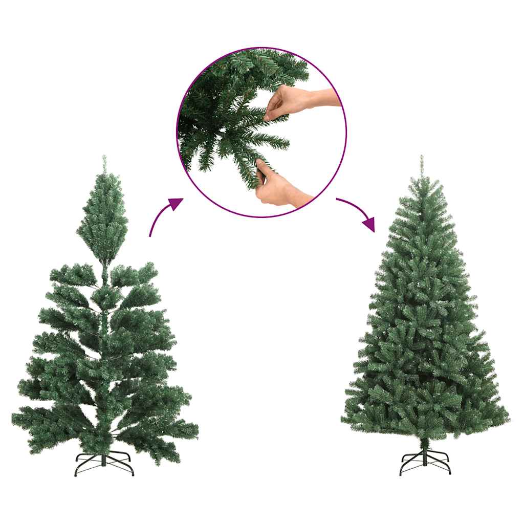 Künstlicher Halb-Weihnachtsbaum Ständer Schlank N Silber