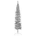 Künstlicher Halb-Weihnachtsbaum Ständer Schlank N Silber