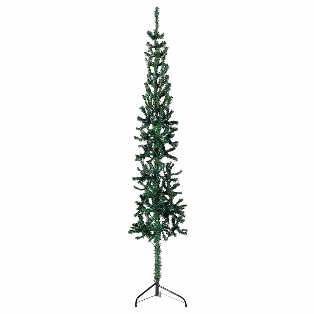 Künstlicher Halb-Weihnachtsbaum Mit Ständer Schlank Grün