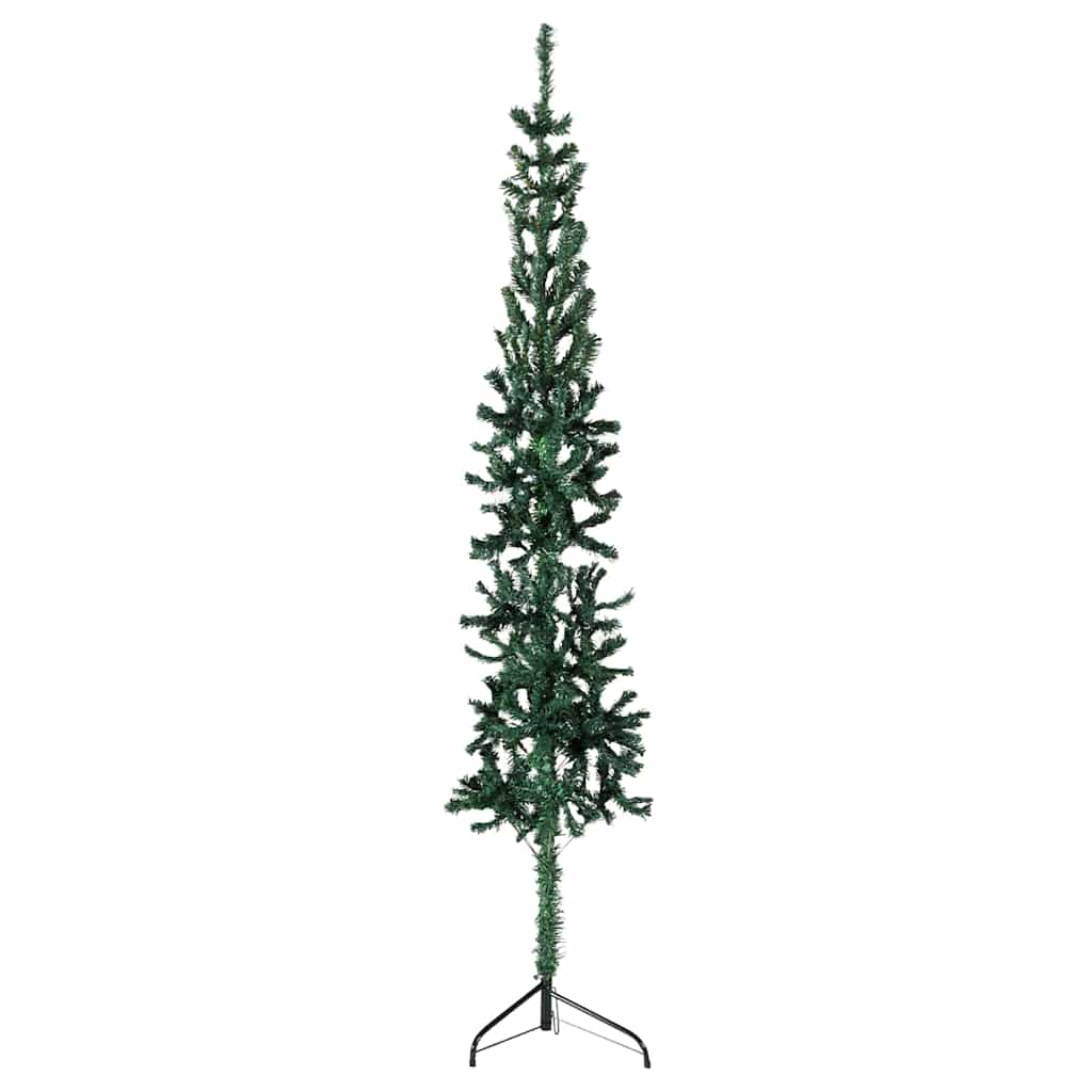 Künstlicher Halb-Weihnachtsbaum Mit Ständer Schlank Grün