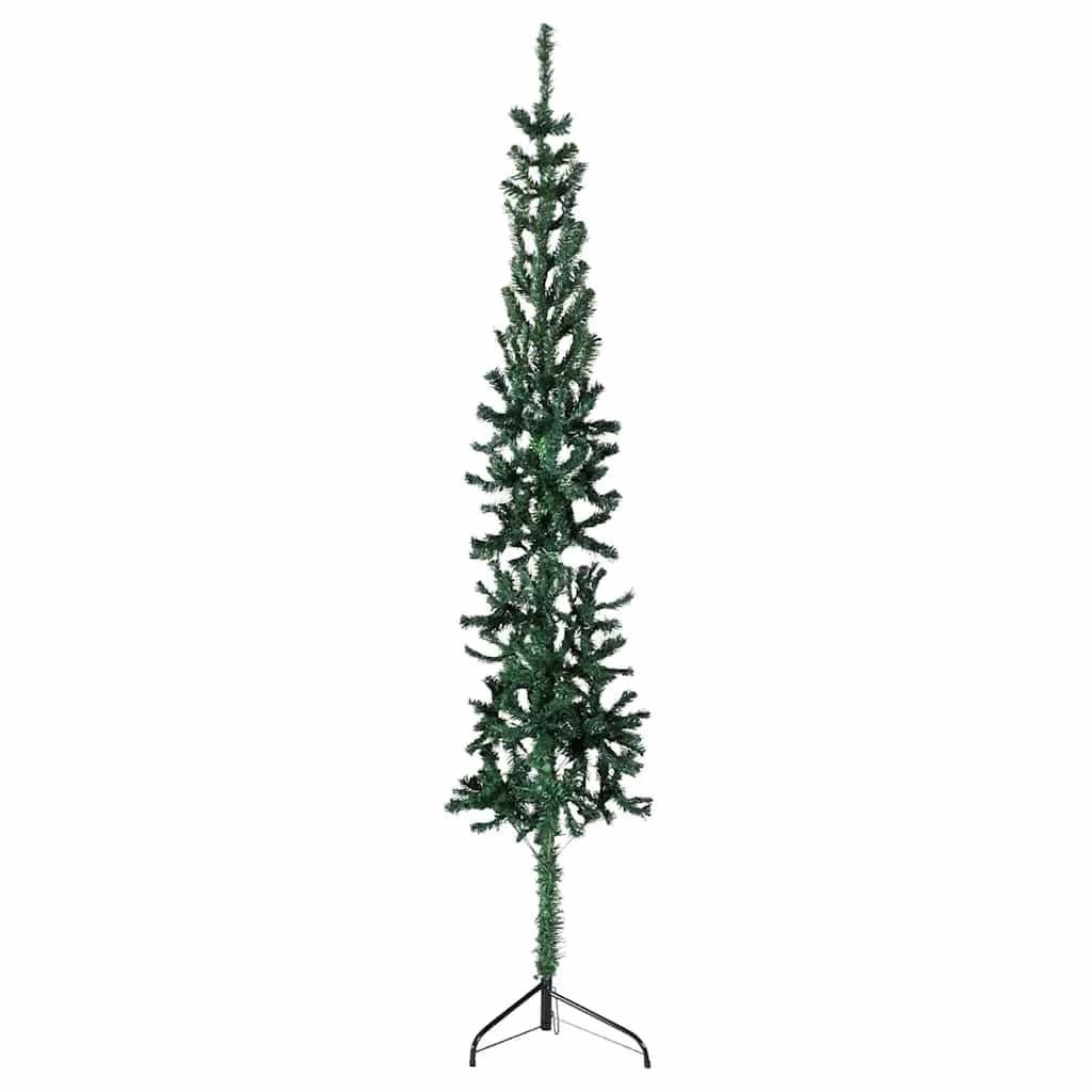 Künstlicher Halb-Weihnachtsbaum Mit Ständer Schlank Grün