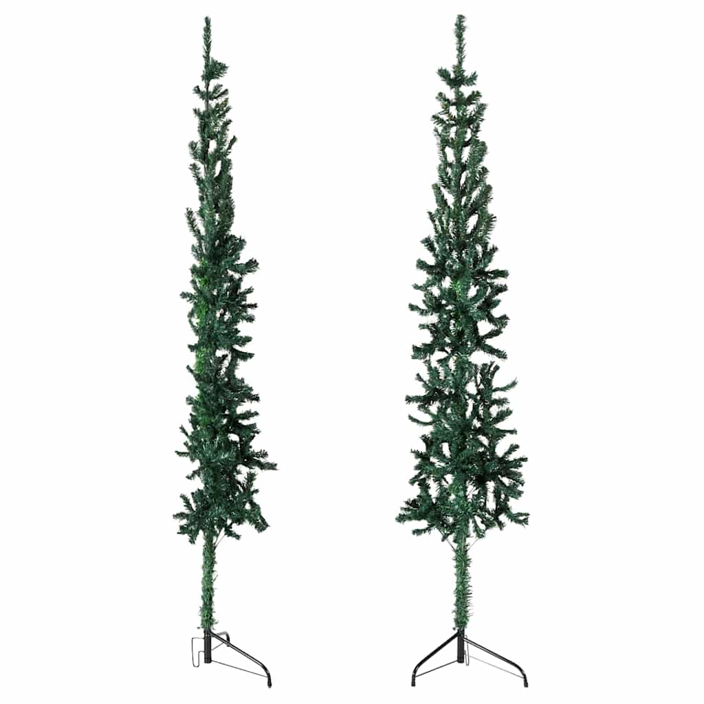 Künstlicher Halb-Weihnachtsbaum Mit Ständer Schlank Grün