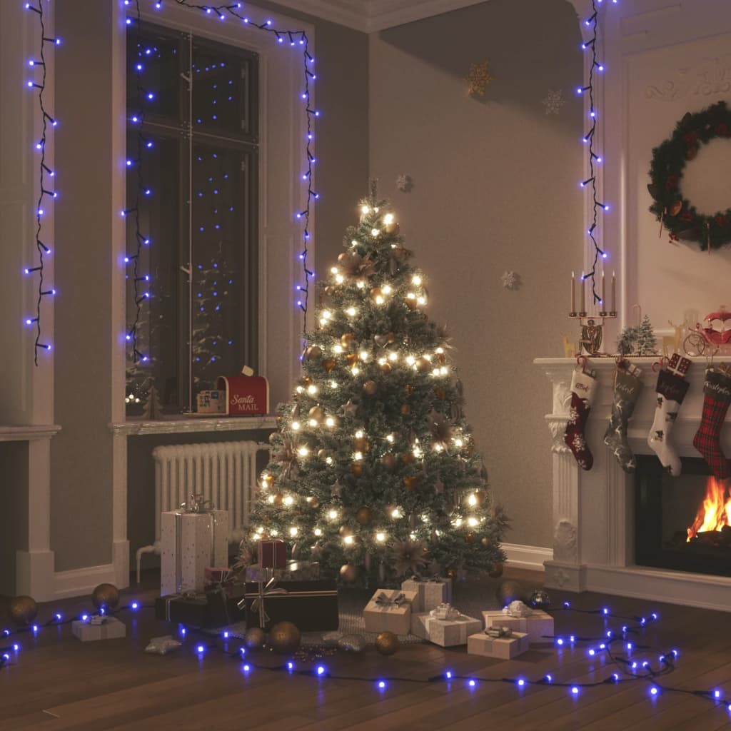 Led-Lichterkette Mit 150 Leds Pvc Blau