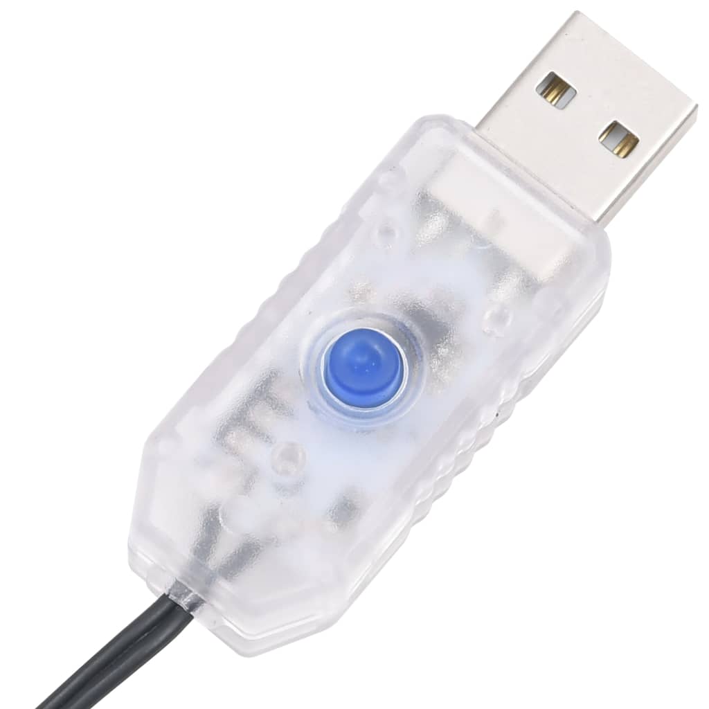 Led-Lichterkette Mit 400 Leds Warmweiß 7,4 M Pvc Warmweiß Und Dunkelgrün