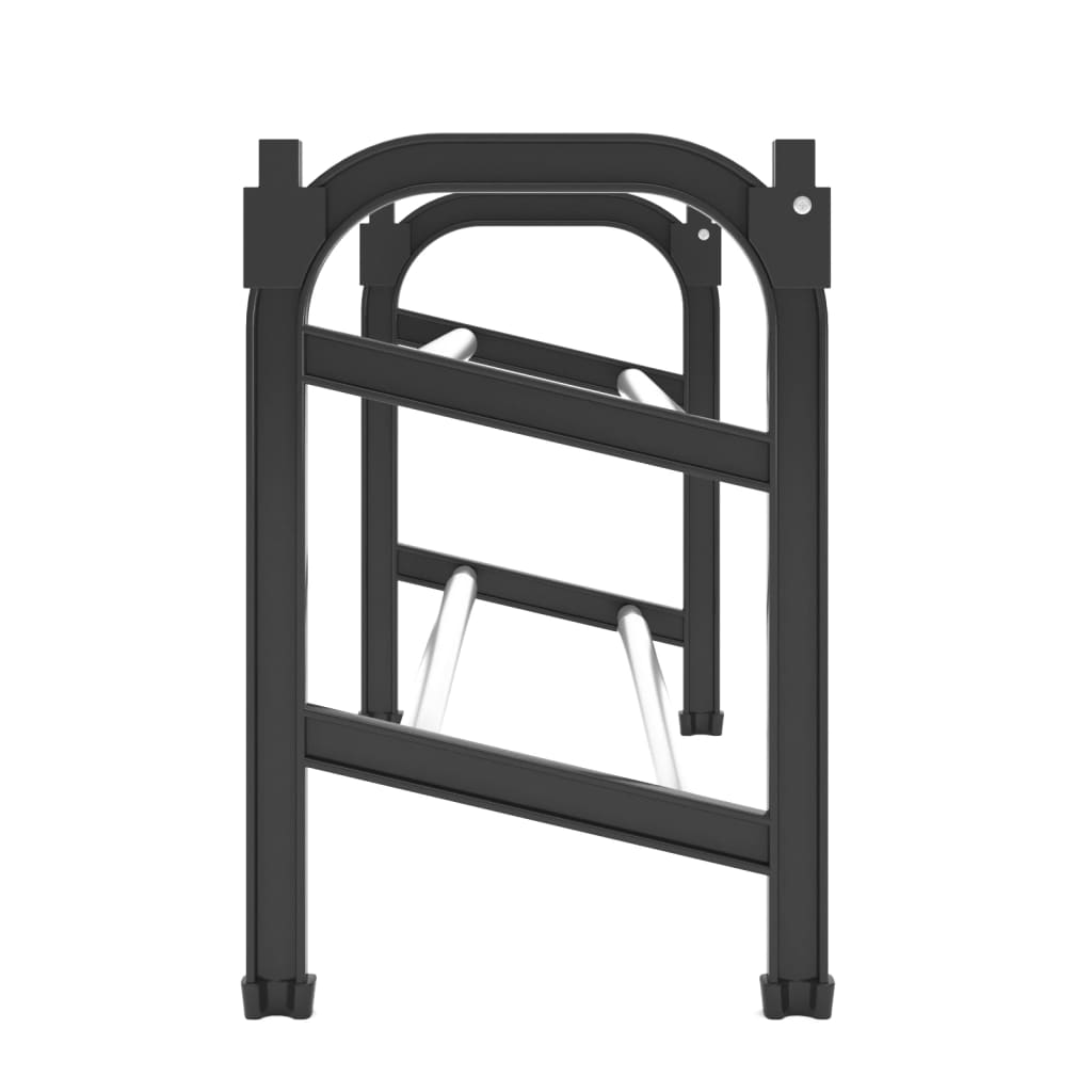 Schuhregal Mit 2 Ablagen Ausziehbar 119X24X37 Cm