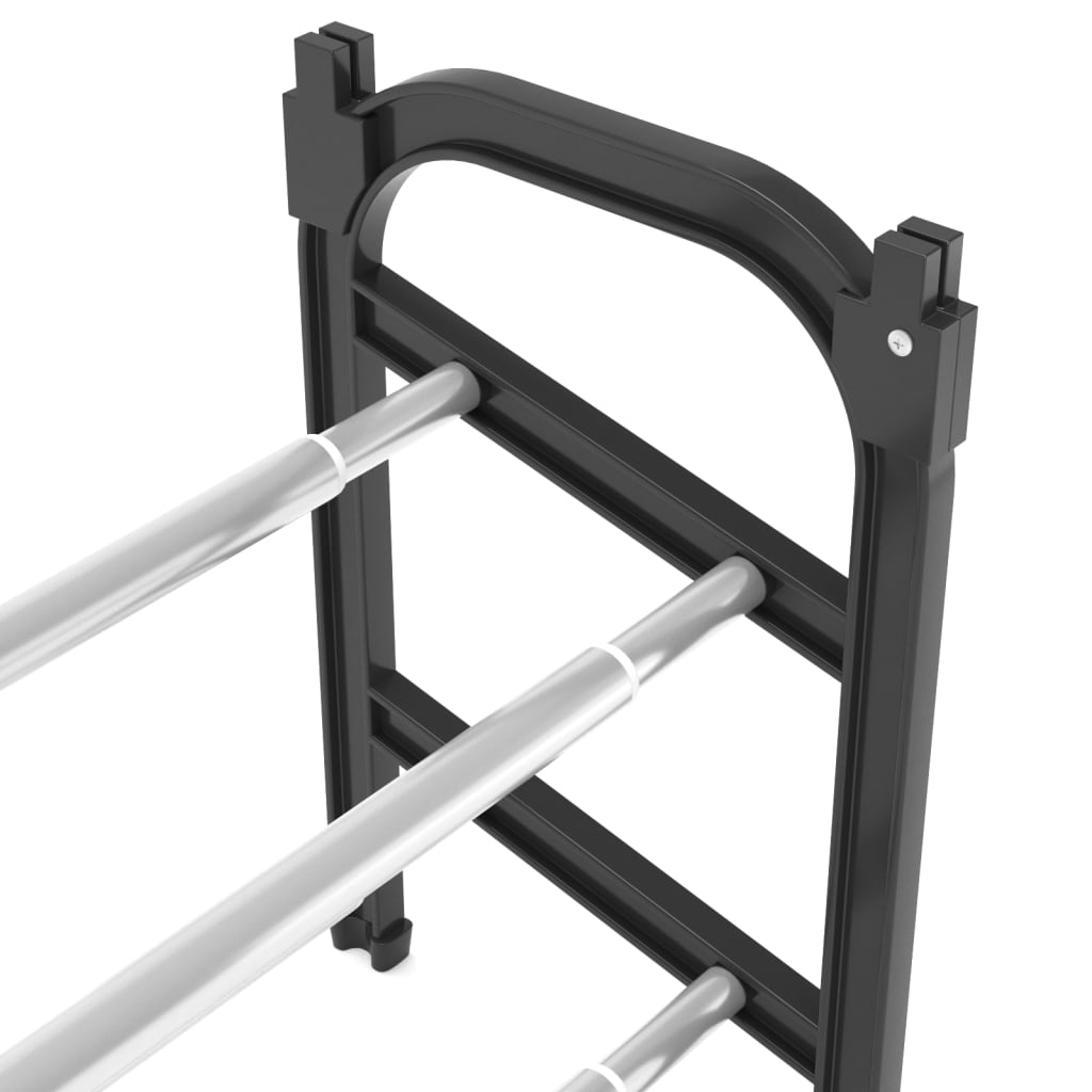 Schuhregal Mit 2 Ablagen Ausziehbar 119X24X37 Cm