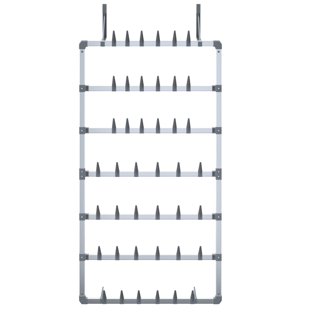Hängender Schuhe-Organizer Silbern 66X13X139 Cm