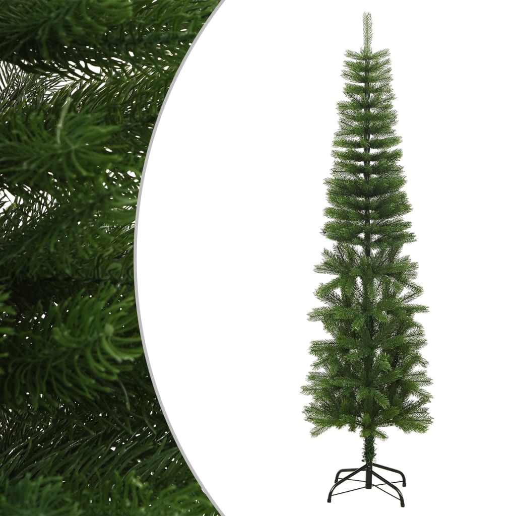 Künstlicher Weihnachtsbaum Mit Ständer Schlank 150 Cm Pe Grün