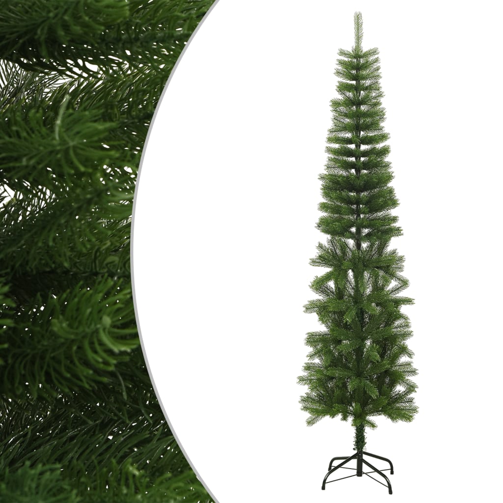 Künstlicher Weihnachtsbaum Mit Ständer Schlank 150 Cm Pe Grün