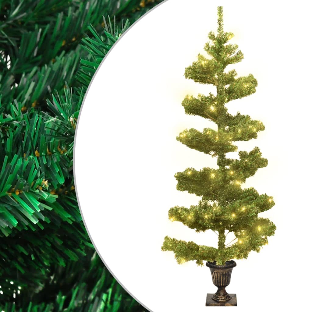 Spiral-Weihnachtsbaum Mit Beleuchtung Und Ständer 180 Cm Grün