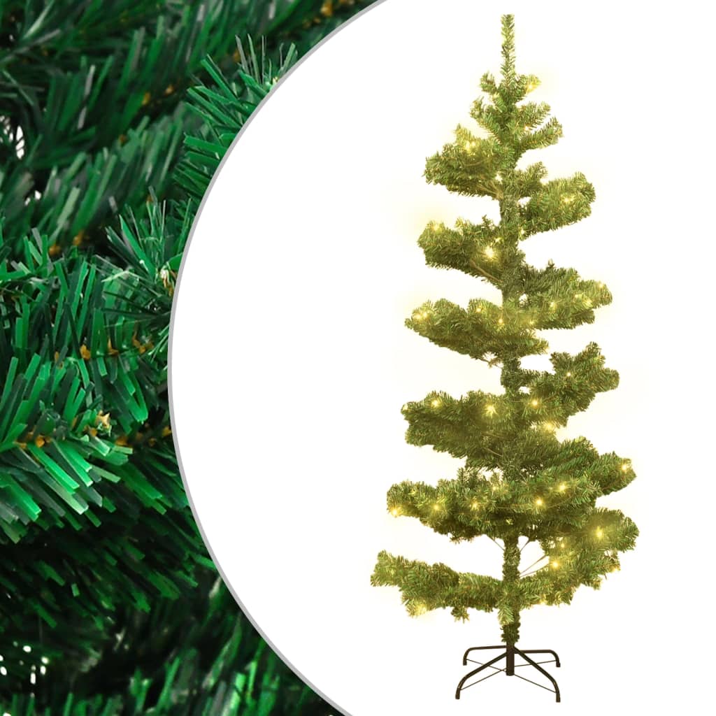Spiral-Weihnachtsbaum Mit Beleuchtung Und Ständer 180 Cm Grün