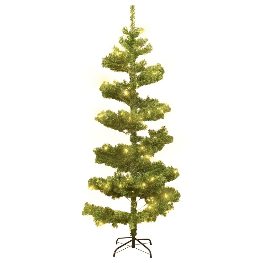 Spiral-Weihnachtsbaum Mit Beleuchtung Und Ständer 180 Cm Grün