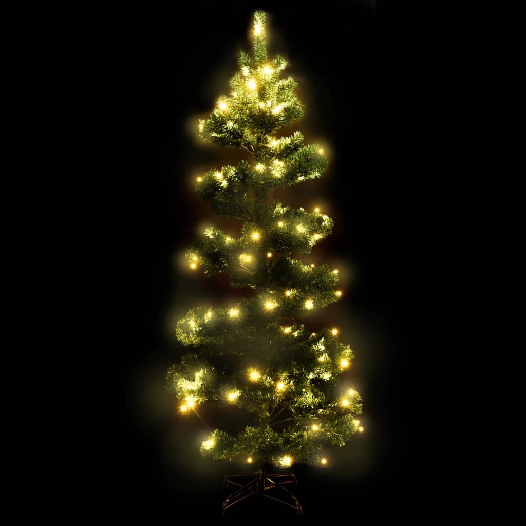 Spiral-Weihnachtsbaum Mit Beleuchtung Und Ständer 180 Cm Grün