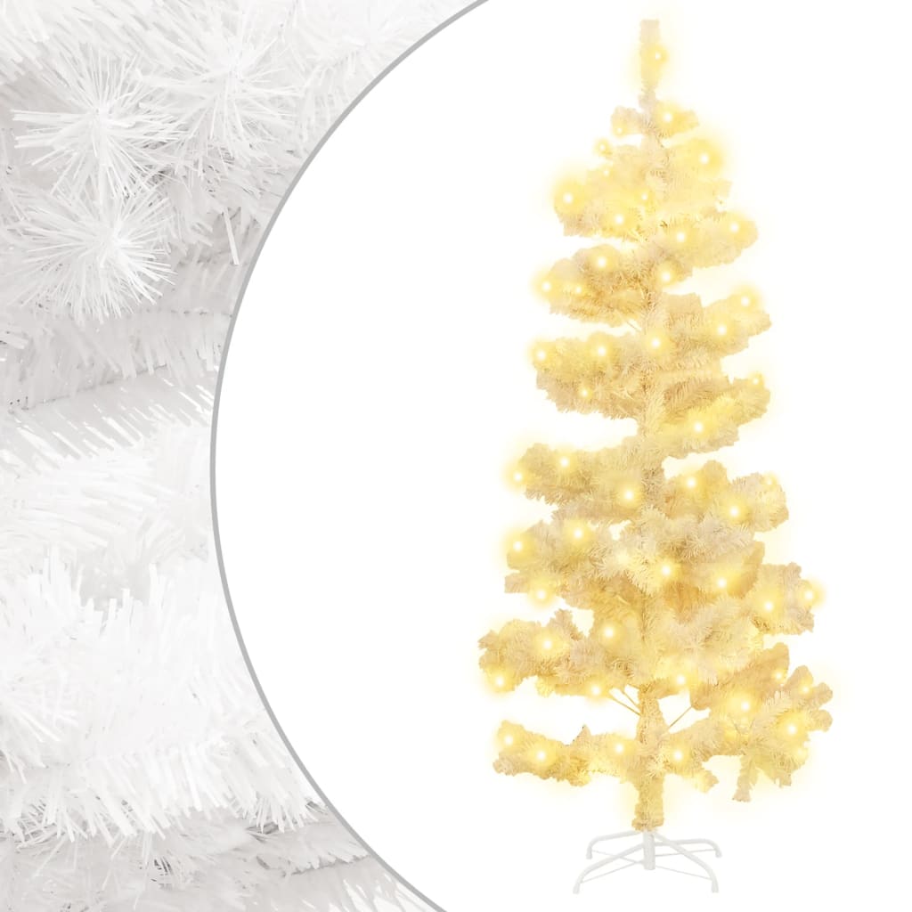 Spiral-Weihnachtsbaum Mit Beleuchtung Und Ständer 180 Cm Weiß