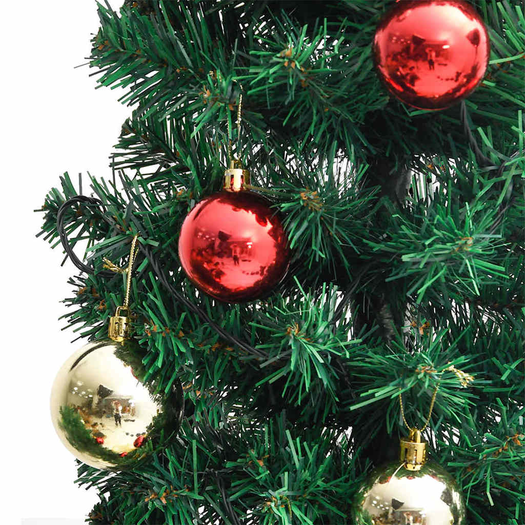 Weihnachtskaktus Mit Ständer Und Led Grün Pvc Weiß