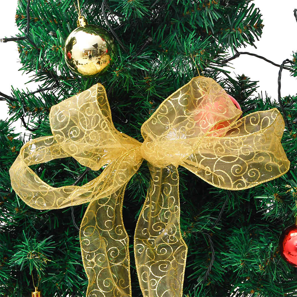 Weihnachtskaktus Mit Ständer Und Led Grün Pvc Weiß