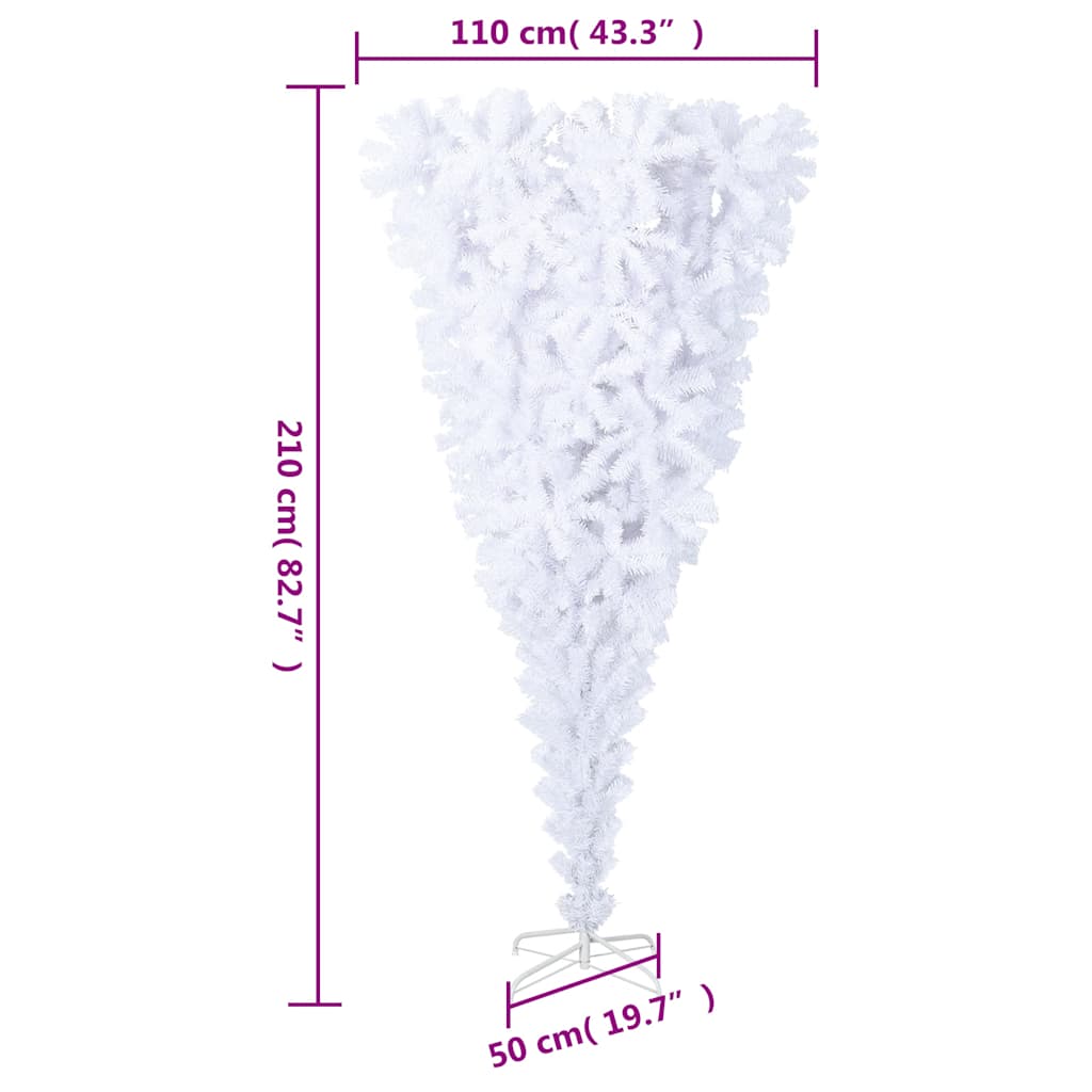 Künstlicher Weihnachtsbaum Mit Ständer Umgekehrt 210 Cm Weiß