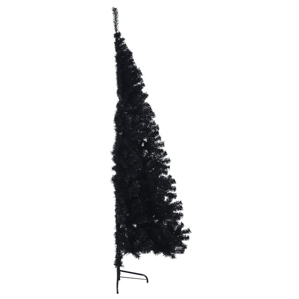 Künstlicher Halb-Weihnachtsbaum Mit Ständer 210 Cm Pvc Schwarz
