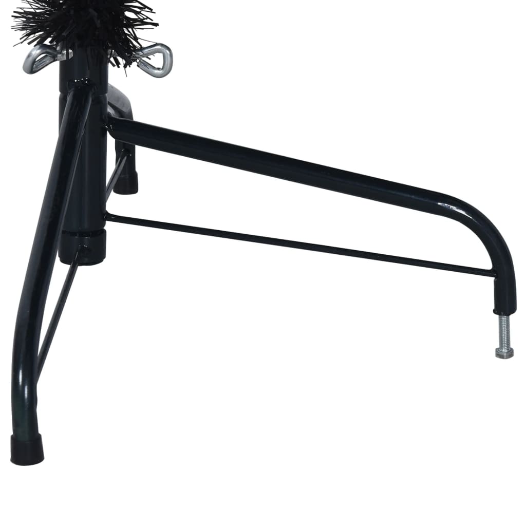 Künstlicher Halb-Weihnachtsbaum Mit Ständer 210 Cm Pvc Schwarz