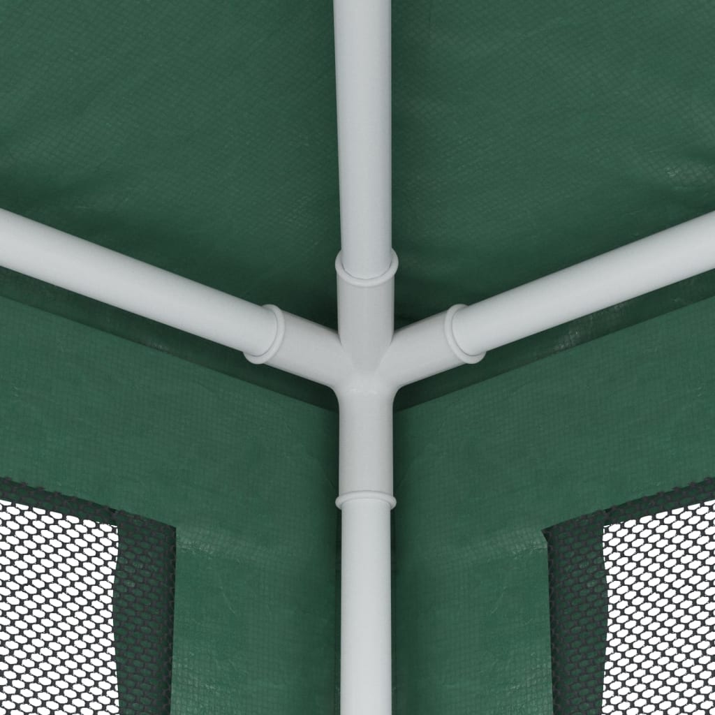 Partyzelt Mit 10 Mesh-Seitenwänden Hdpe Grün