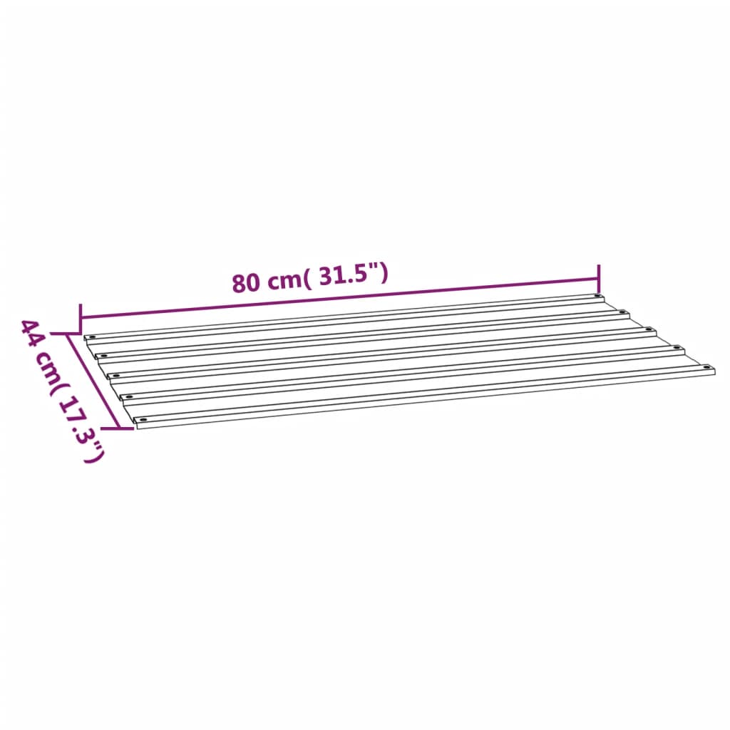 Dachplatten 12 Stk. Rostig Cortenstahl