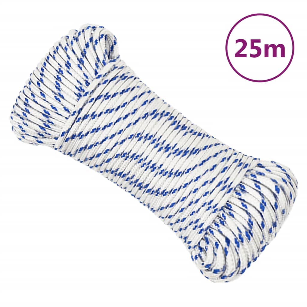 Bootsseil Polypropylen Weiß Weiß Und Blau