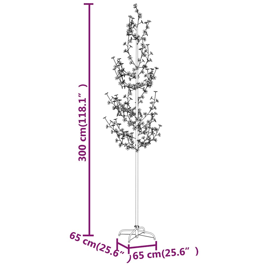Led-Baum Mit Kirschblüten Warmweiß 368 Leds