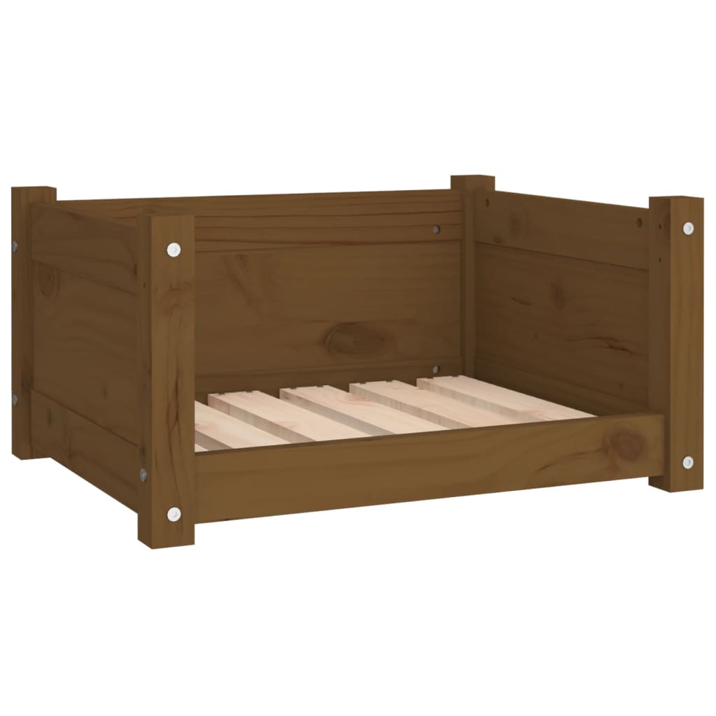 Hundebett 55,5X45,5X28 Cm Massivholz Kiefer