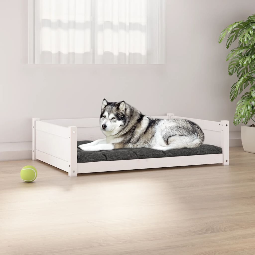 Hundebett 55,5X45,5X28 Cm Massivholz Kiefer