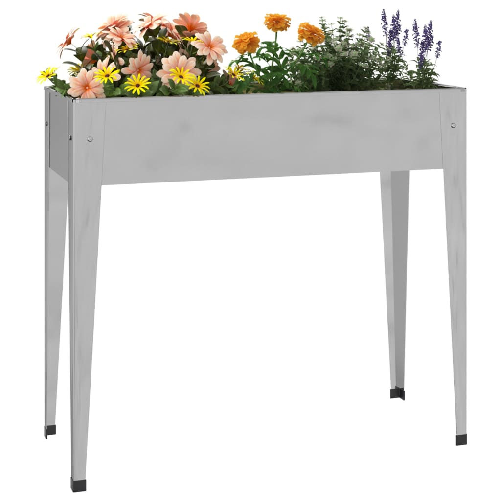 Pflanzkübel 100,5X40,5X90 Cm Verzinkter Stahl Schwarz