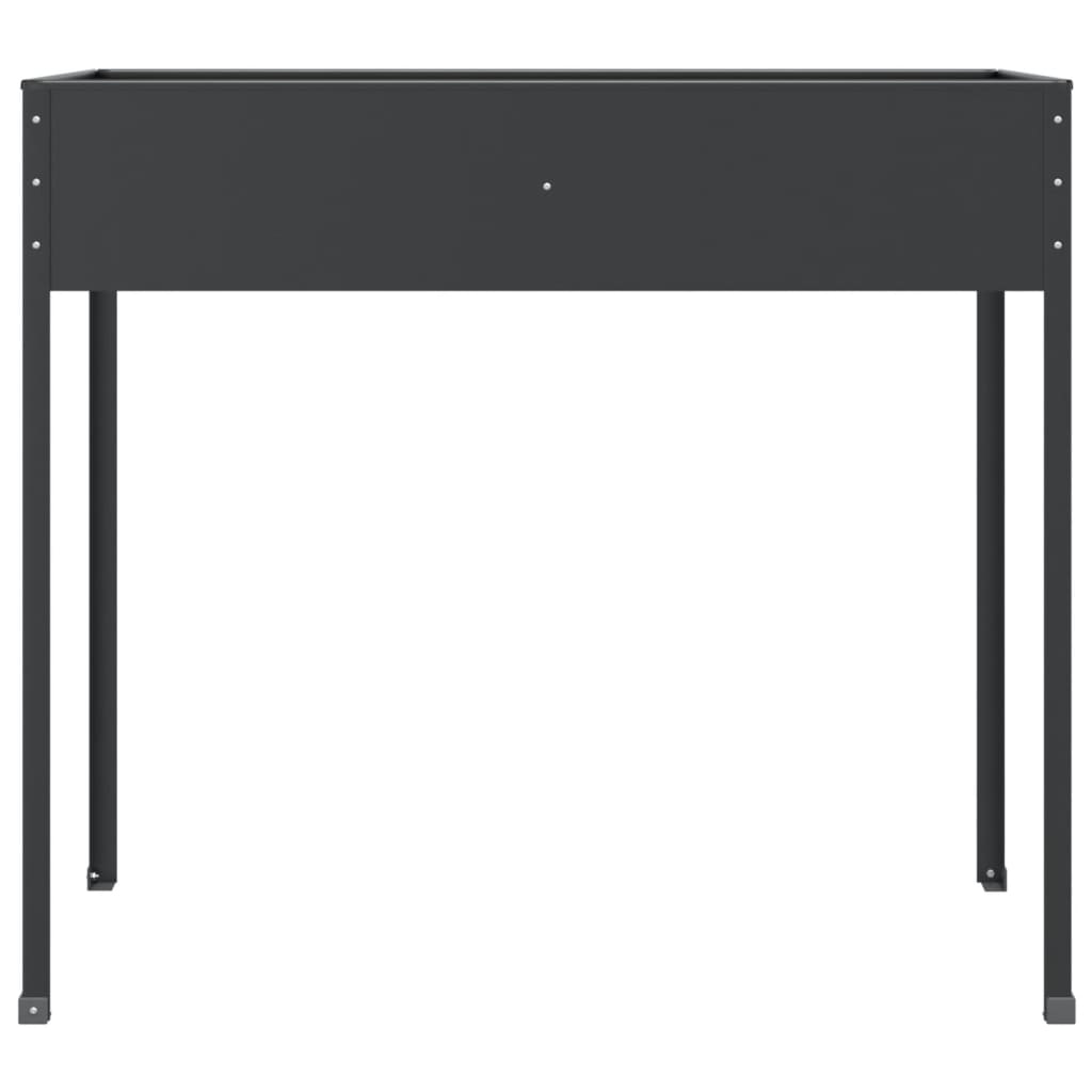 Pflanzkübel Anthrazit 100,5X40,5X90 Cm Verzinkter Stahl Schwarz