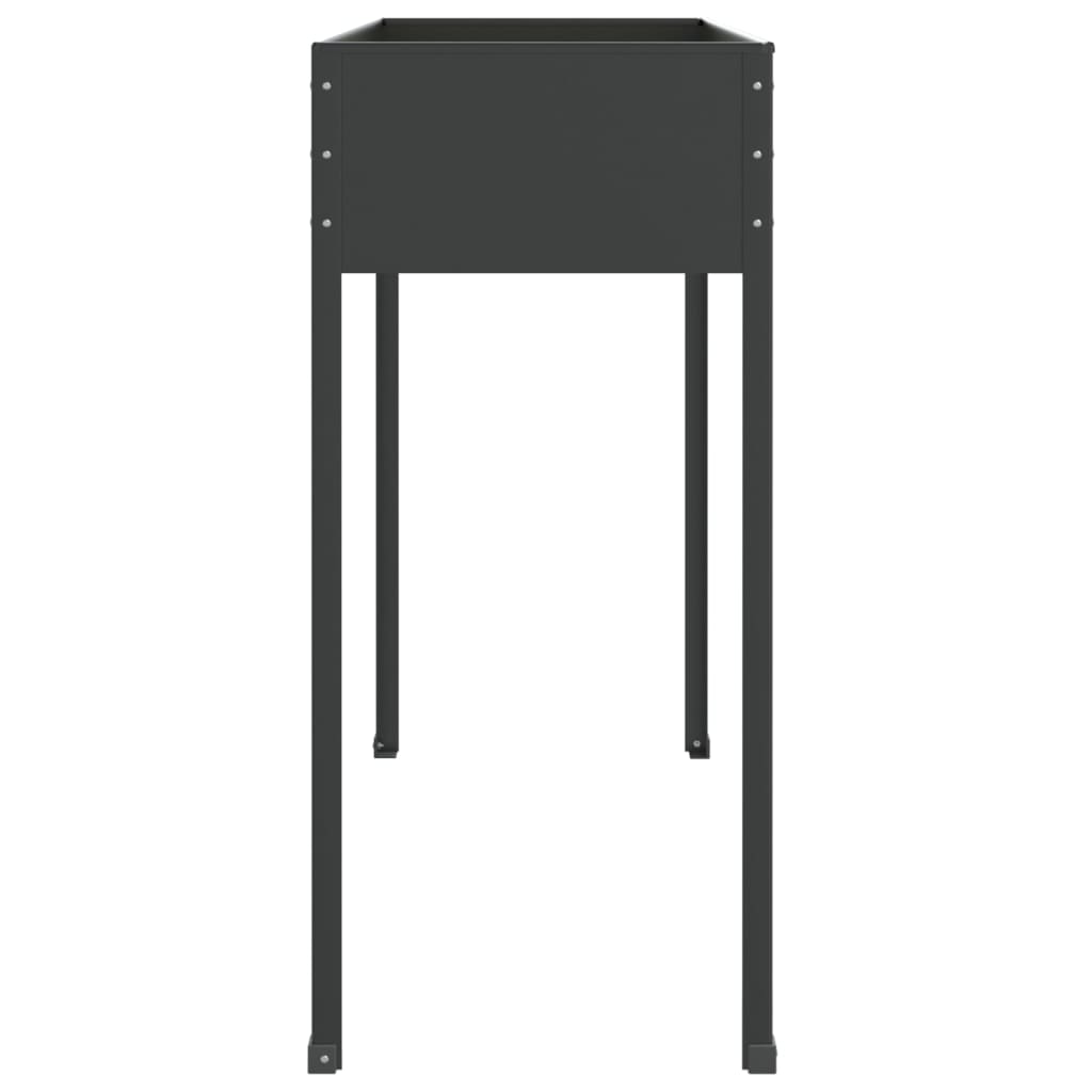 Pflanzkübel Anthrazit 100,5X40,5X90 Cm Verzinkter Stahl Schwarz