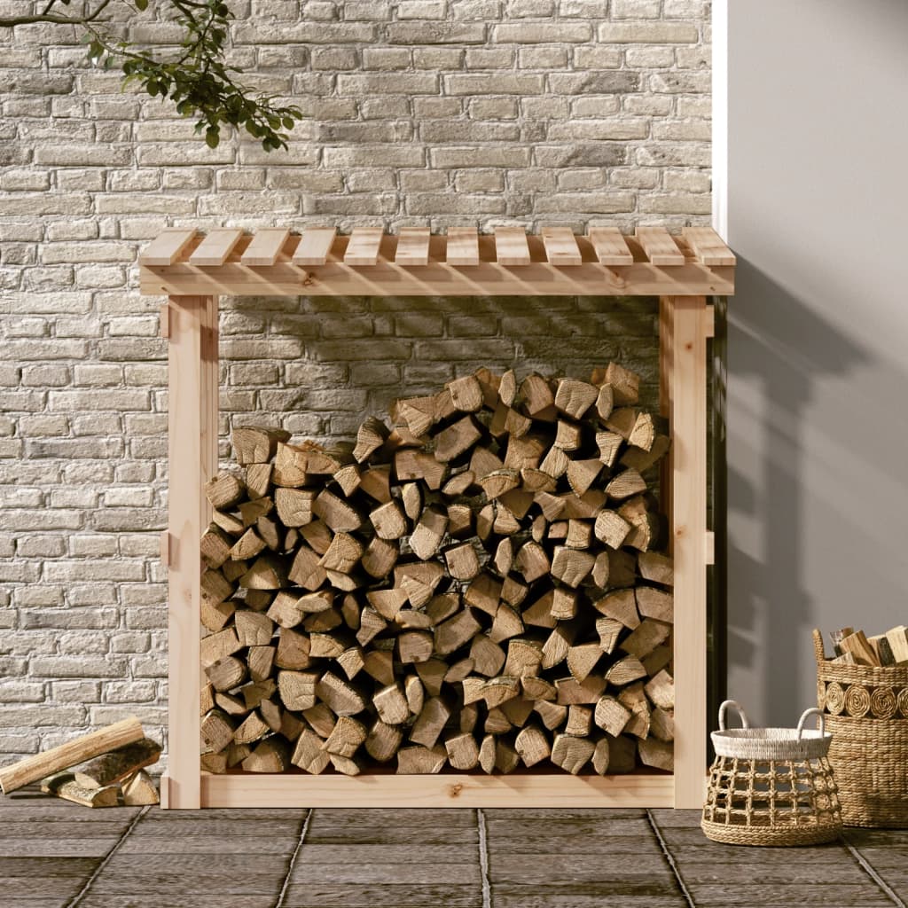 Kaminholzregal 108X64,5X109 Cm Massivholz Kiefer