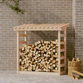 Kaminholzregal 108X64,5X110 Cm Massivholz Kiefer