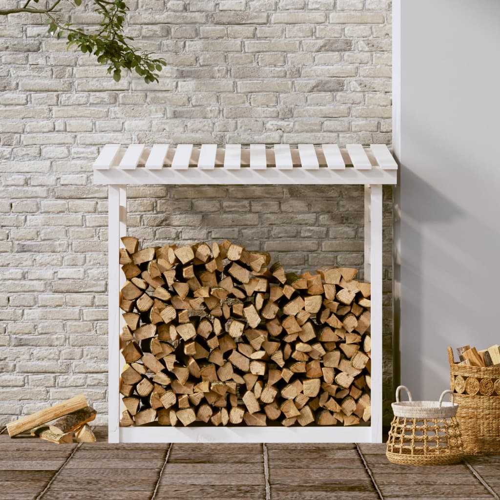 Kaminholzregal 108X64,5X110 Cm Massivholz Kiefer