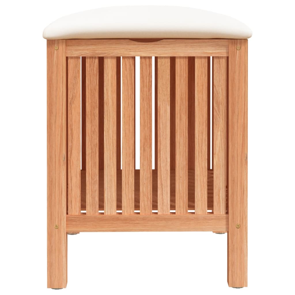Badhocker 40,5X40X52 Cm Massivholz Nussbaum