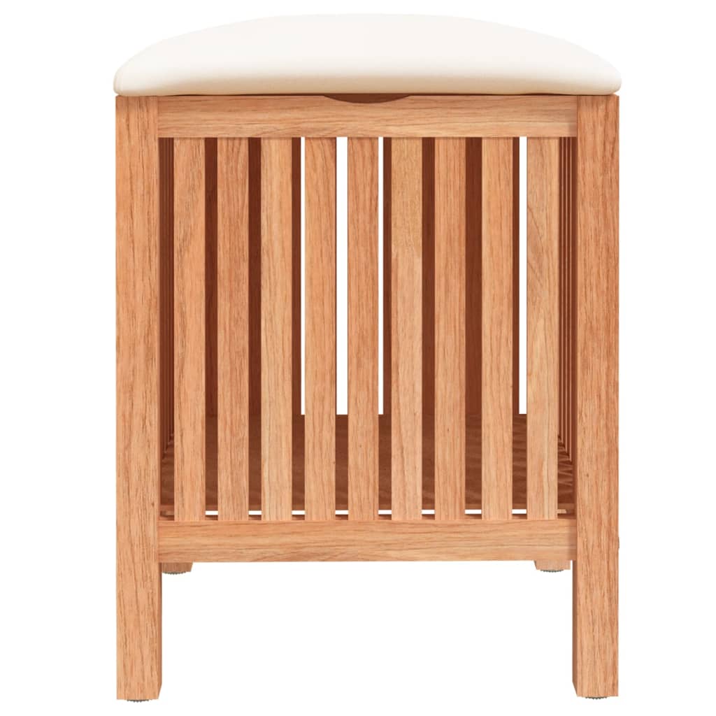 Badhocker 40,5X40X52 Cm Massivholz Nussbaum