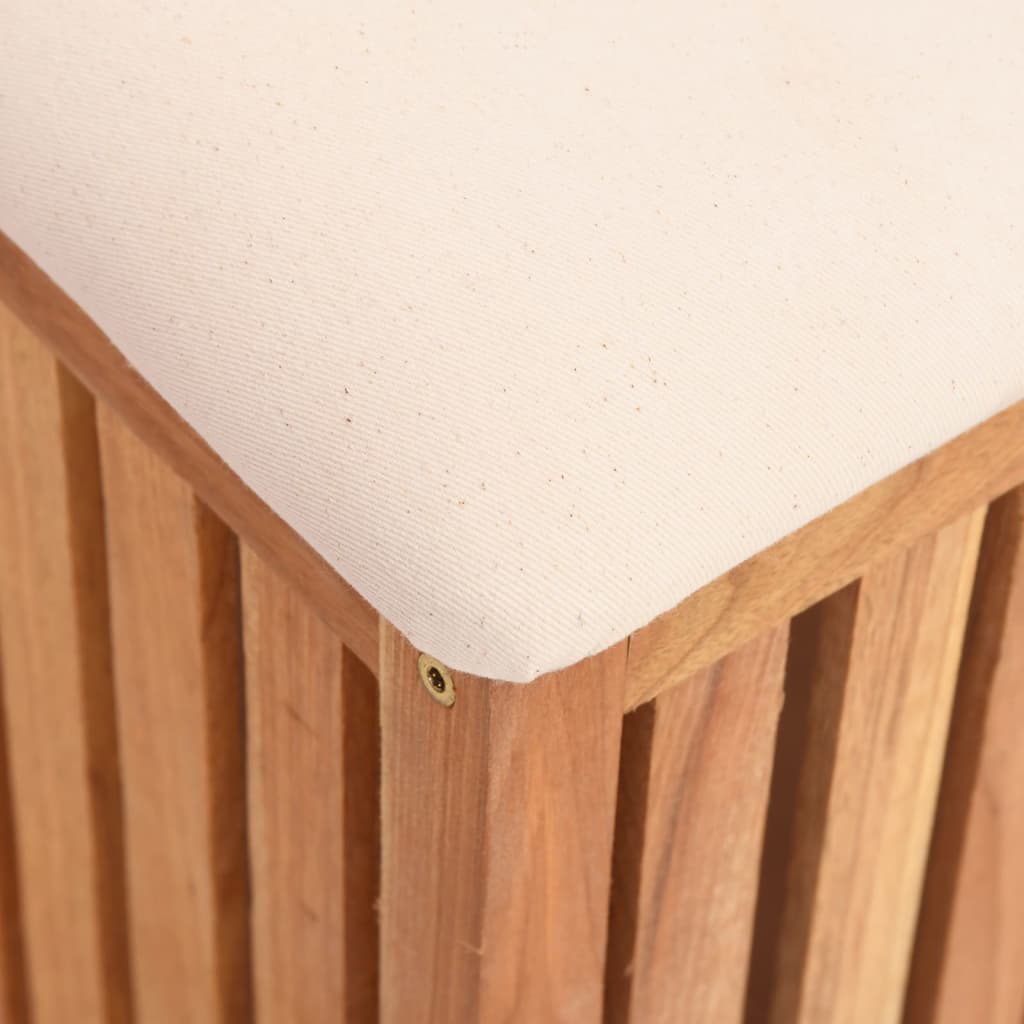 Badhocker 40,5X40X52 Cm Massivholz Nussbaum