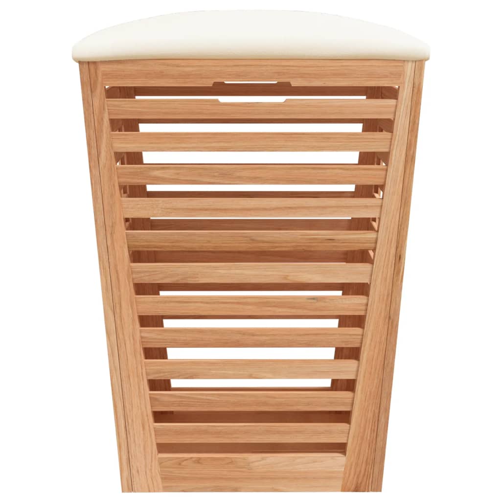 Badhocker 40,5X40,5X56 Cm Massivholz Nussbaum