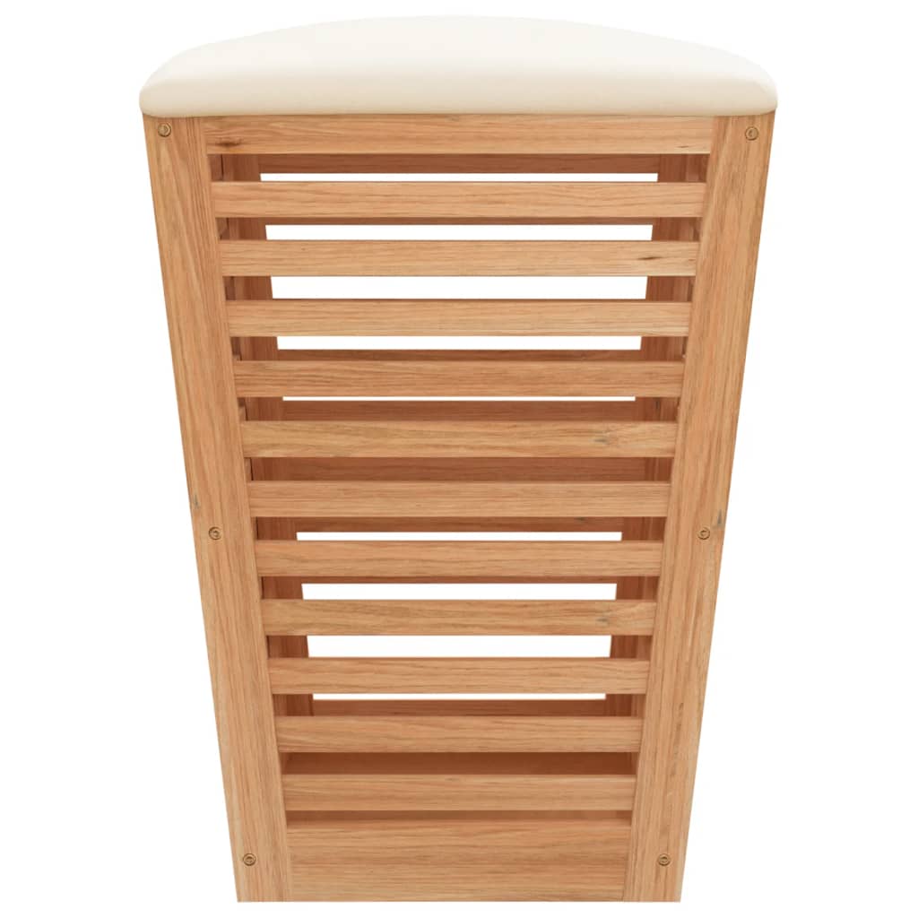 Badhocker 40,5X40,5X56 Cm Massivholz Nussbaum