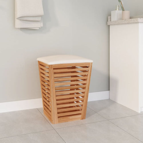 Badhocker 40,5X40,5X56 Cm Massivholz Nussbaum