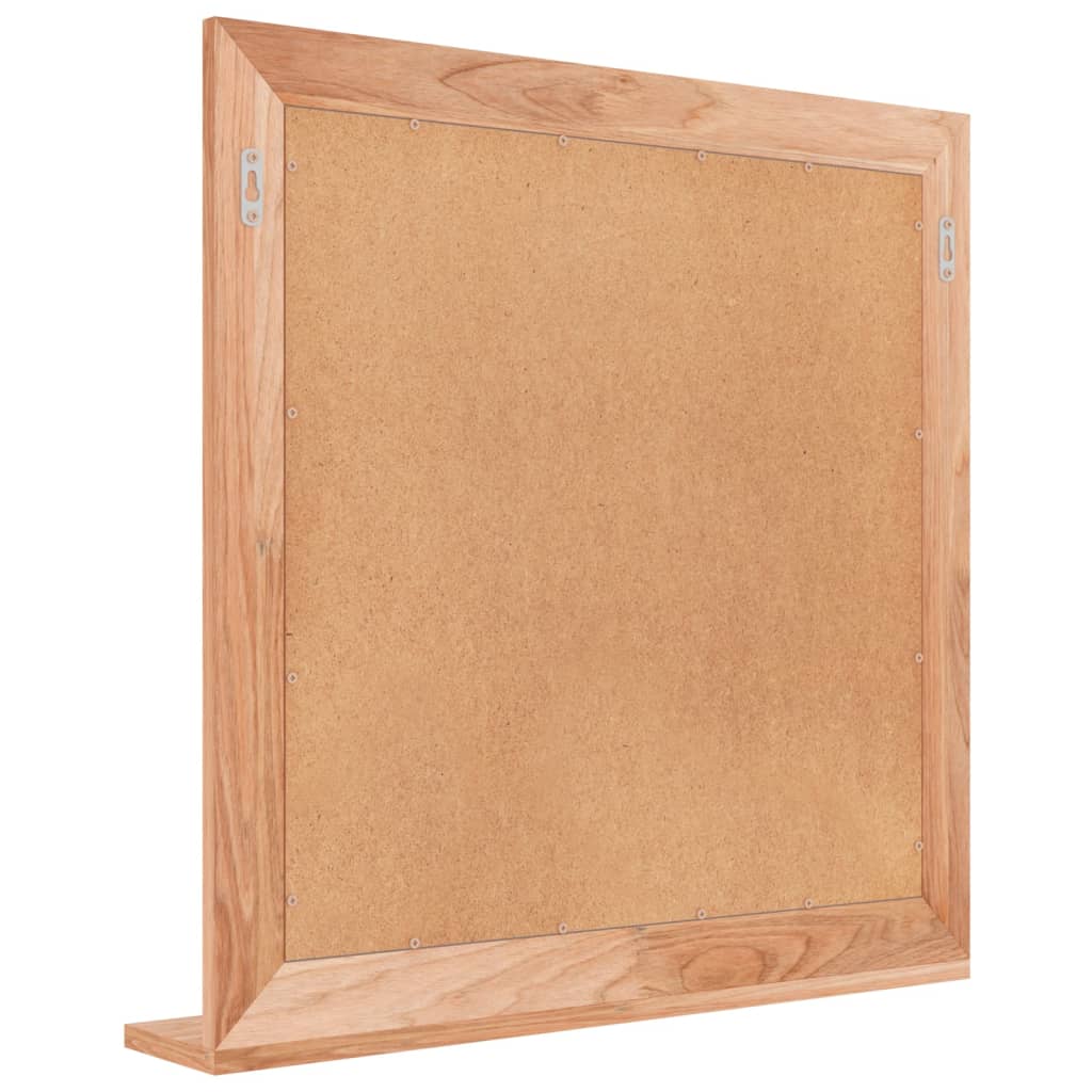 Wandspiegel 55X55 Cm Massivholz Nussbaum