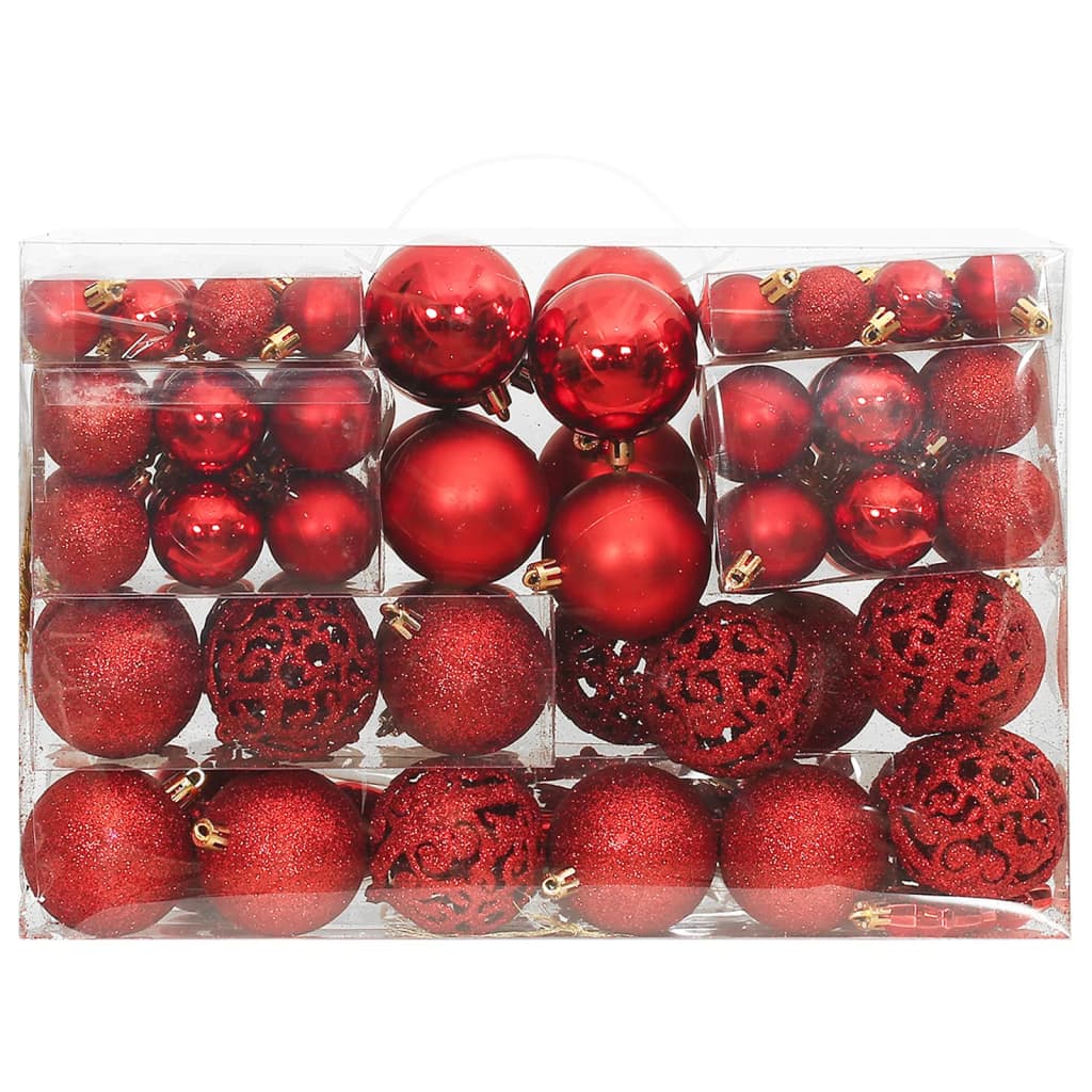111-Tlg. Weihnachtskugel-Set Polystyrol