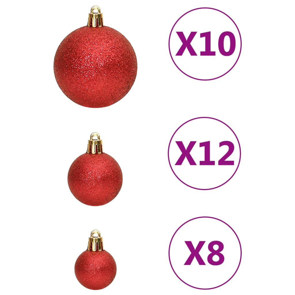 111-Tlg. Weihnachtskugel-Set Polystyrol